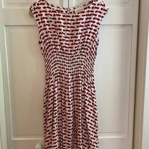 Kate Spade Blair Dress | Autobahn Red Race Car Print | Size 6 - Picture 1 of 2